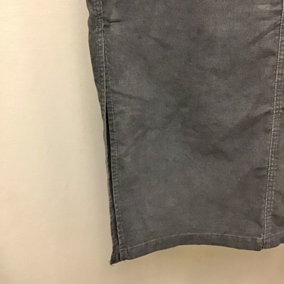 Levi’s 20W Corduroy Y2K Vintage Maxi Skirt Gray Pockets Logo 43” Waist - Picture 7 of 14